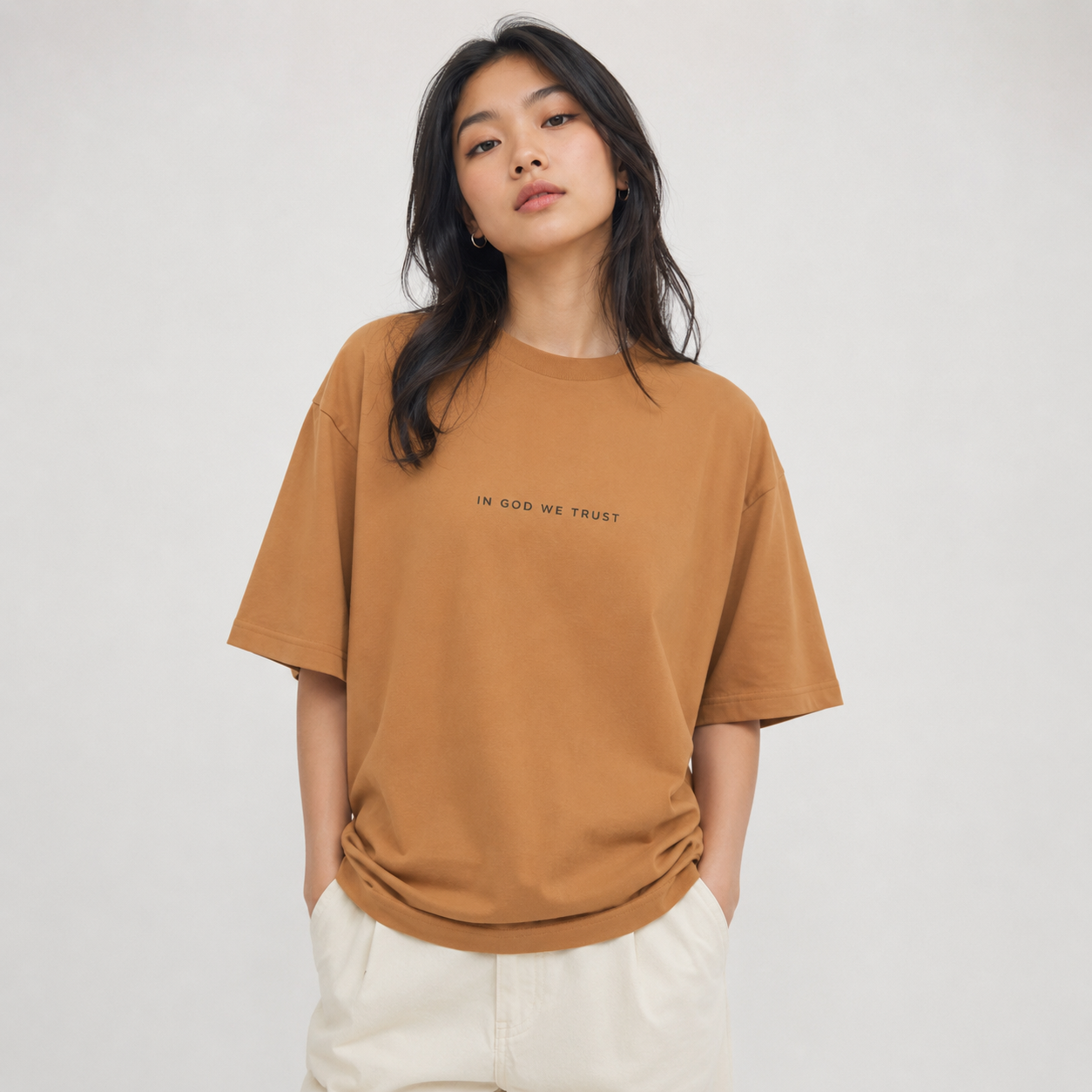 Maine All State In God We Trust Unisex Casual Oversized Boxy Tee