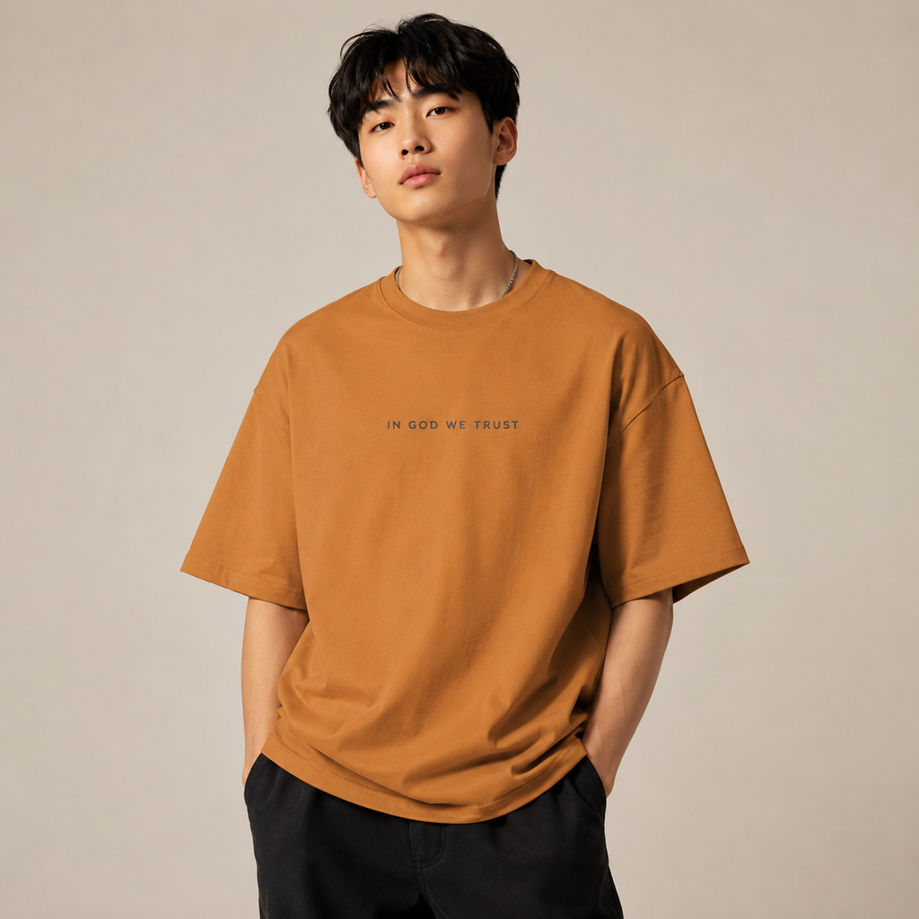 Maine All State In God We Trust Unisex Casual Oversized Boxy Tee