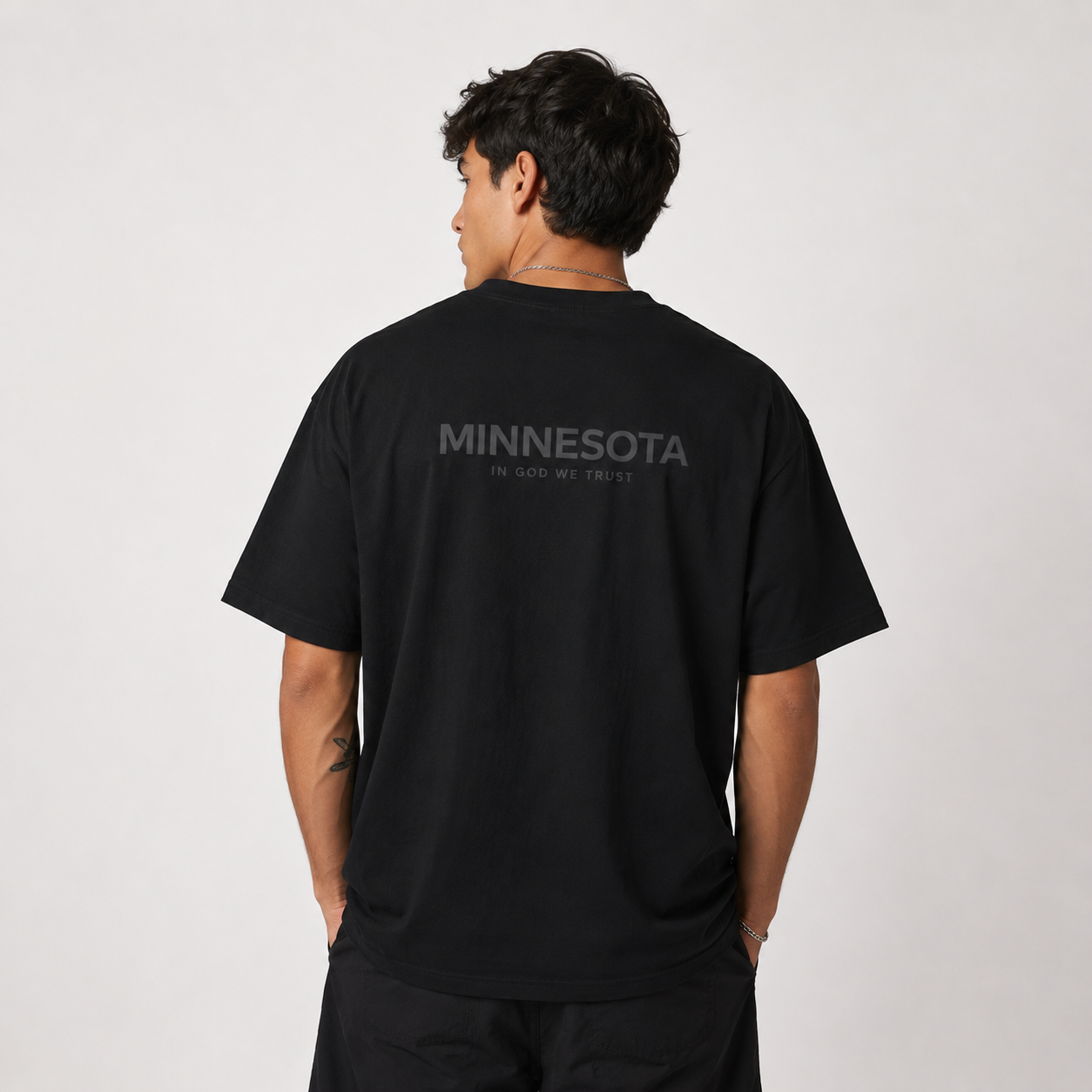 Minnesota All State In God We Trust Unisex Casual Oversized Boxy Tee