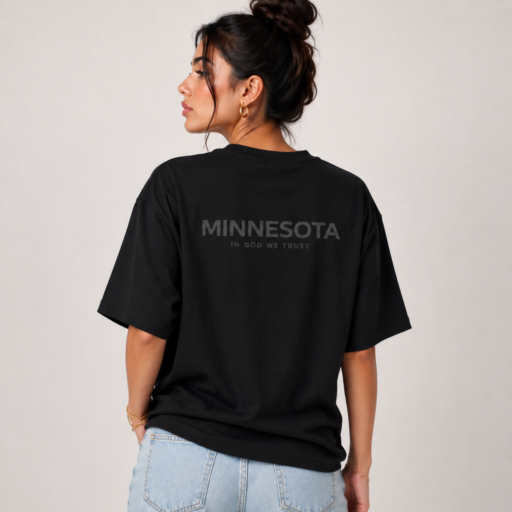 Minnesota All State In God We Trust Unisex Casual Oversized Boxy Tee