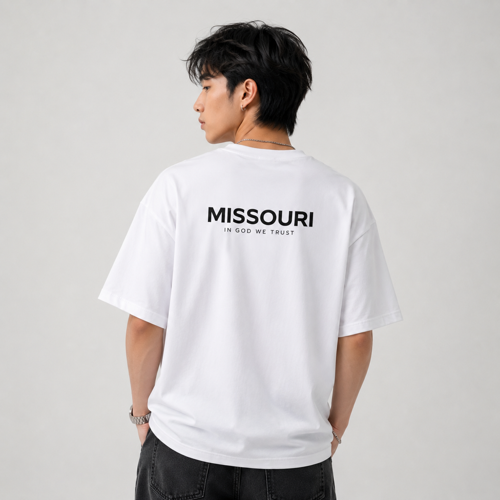 Missouri All State In God We Trust Unisex Casual Oversized Boxy Tee