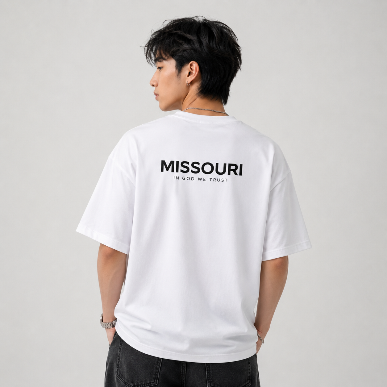 Missouri All State In God We Trust Unisex Casual Oversized Boxy Tee