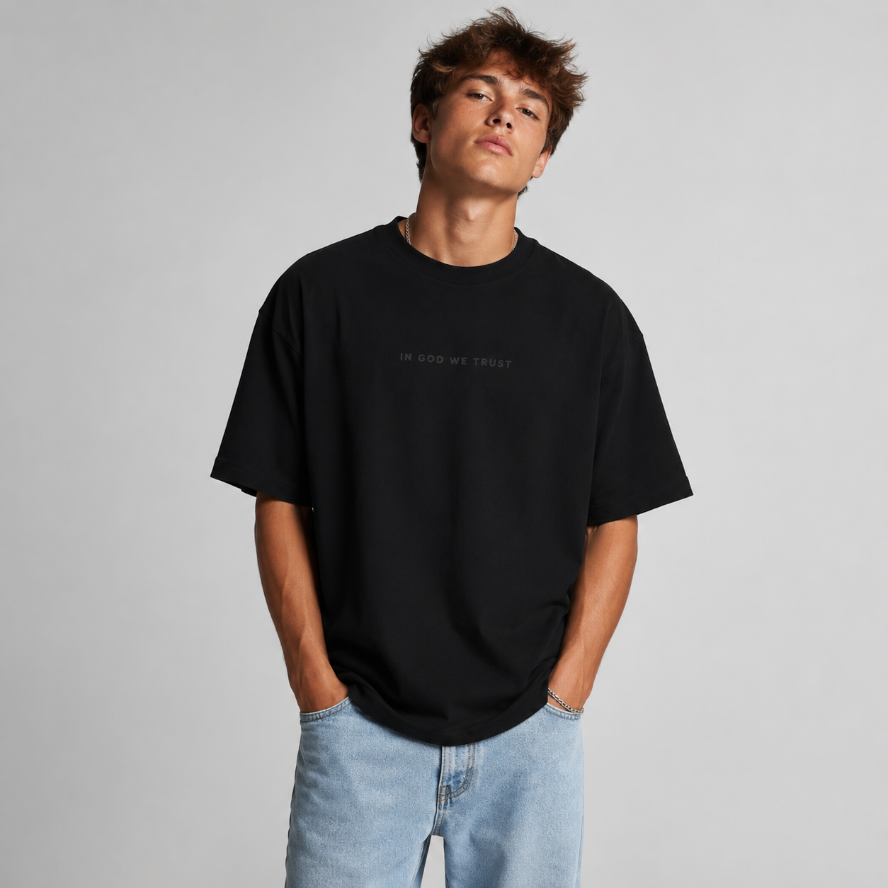 Montana All State In God We Trust Unisex Casual Oversized Boxy Tee