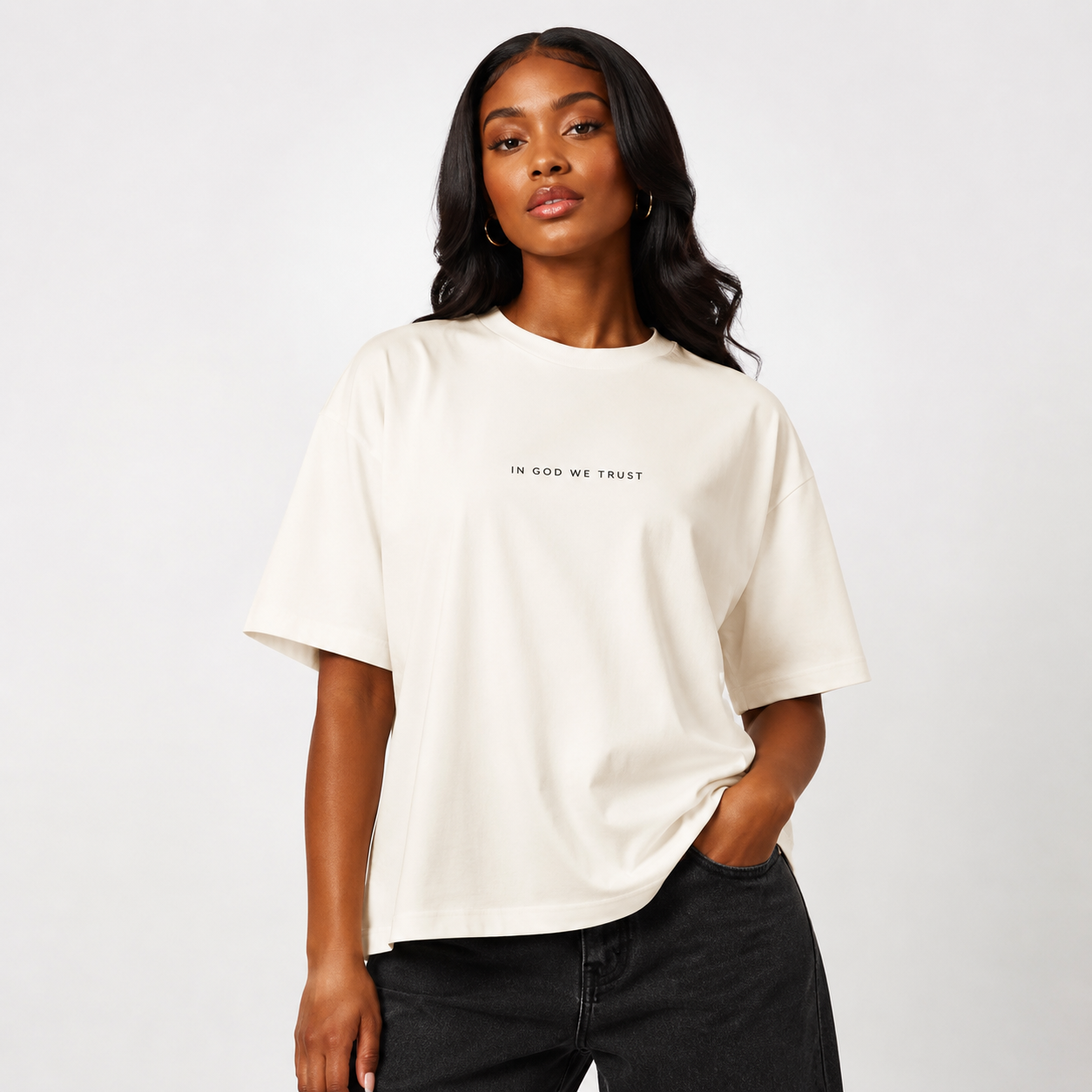 Nebraska All State In God We Trust Unisex Casual Oversized Boxy Tee