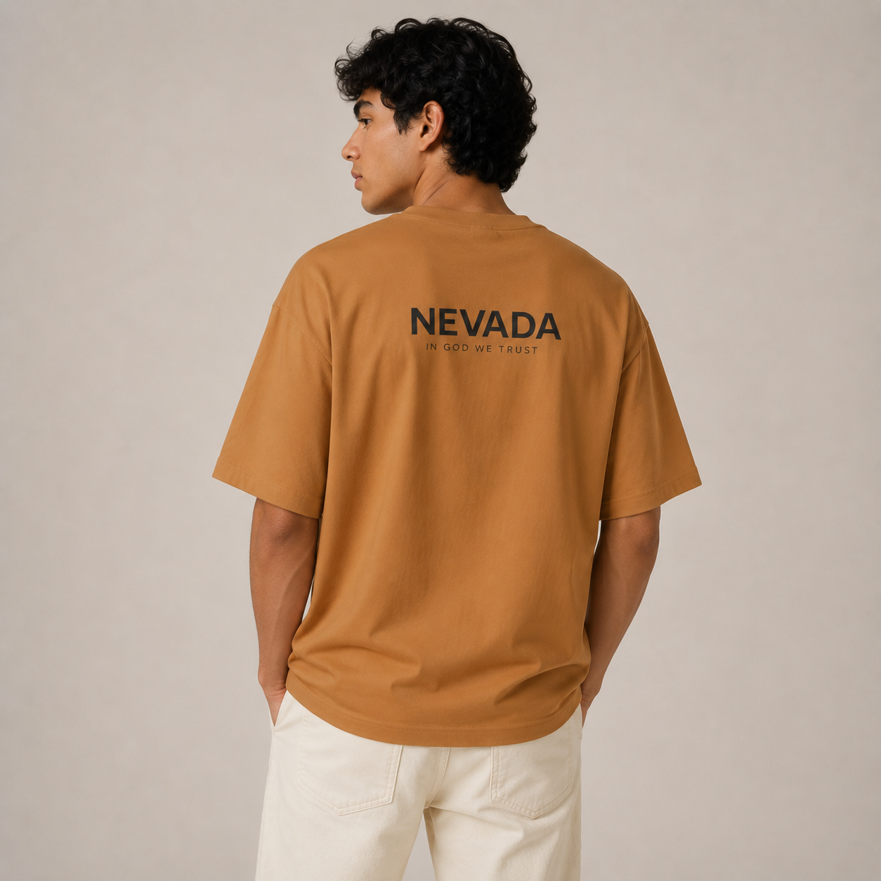 Nevada All State In God We Trust Unisex Casual Oversized Boxy Tee