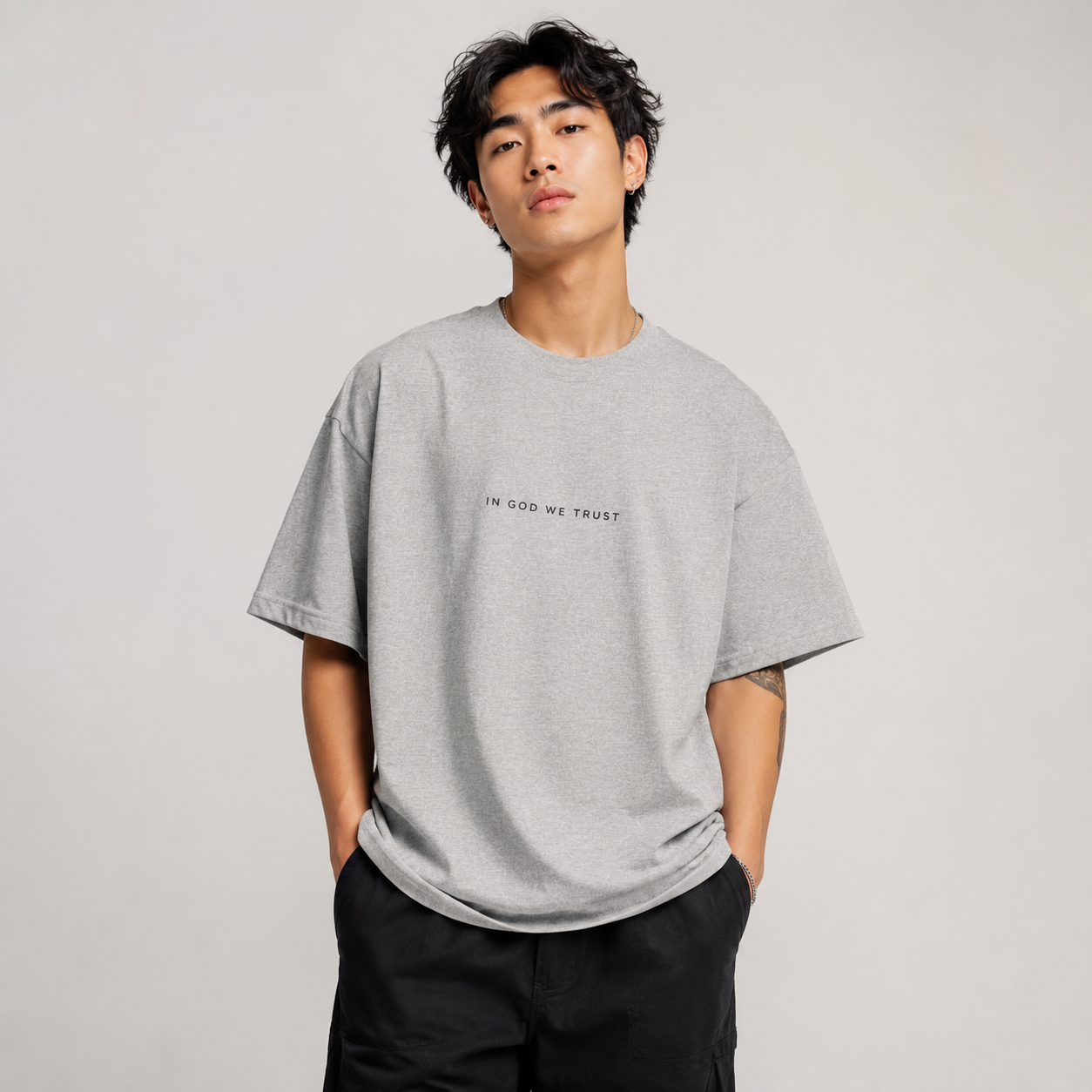 New Hampshire All State In God We Trust Unisex Casual Oversized Boxy Tee