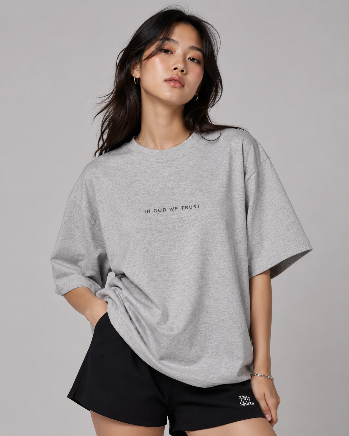 New Hampshire All State In God We Trust Unisex Casual Oversized Boxy Tee