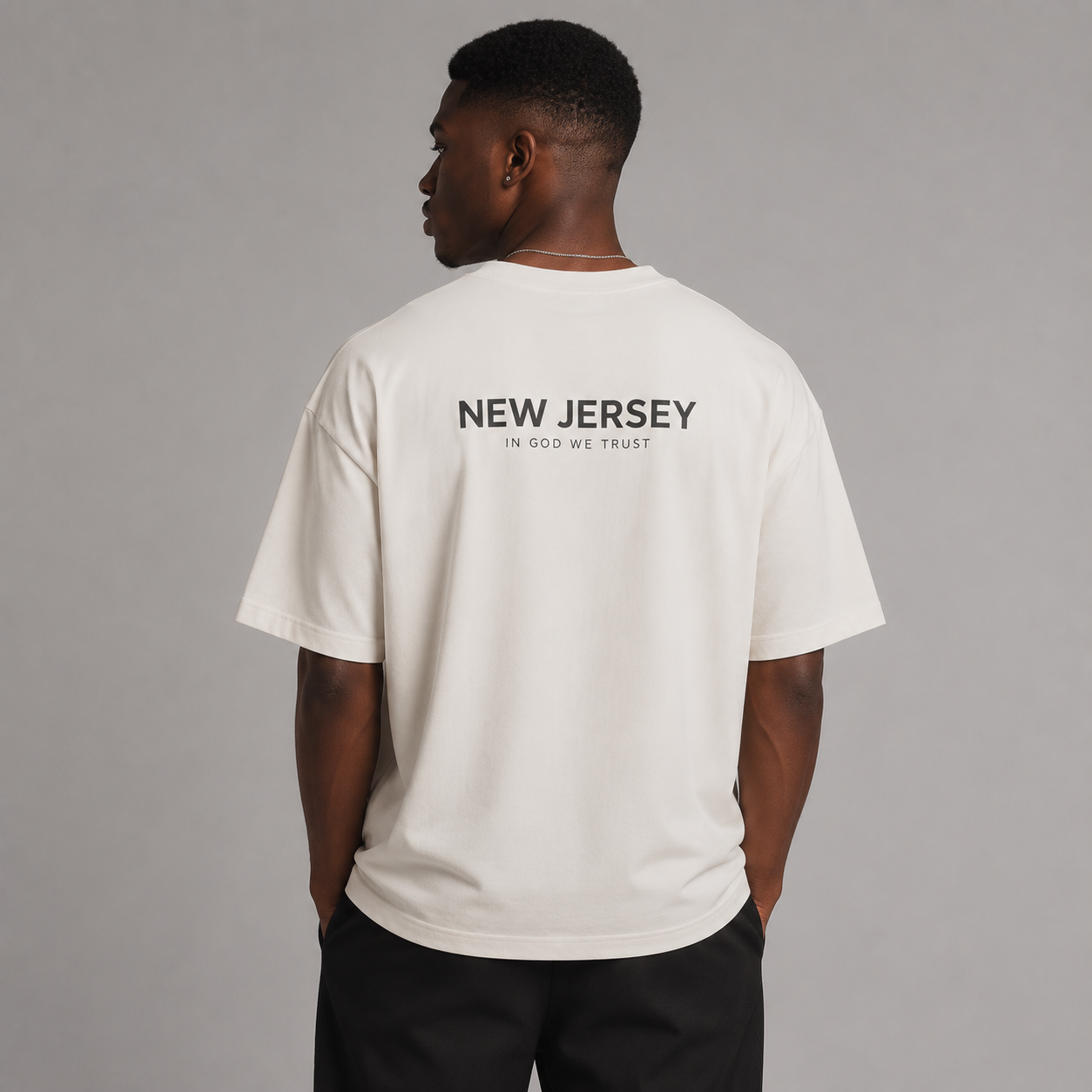 New Jersey All State In God We Trust Unisex Casual Oversized Boxy Tee