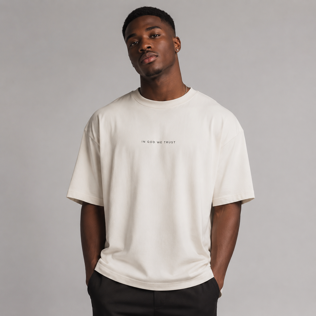 New Jersey All State In God We Trust Unisex Casual Oversized Boxy Tee