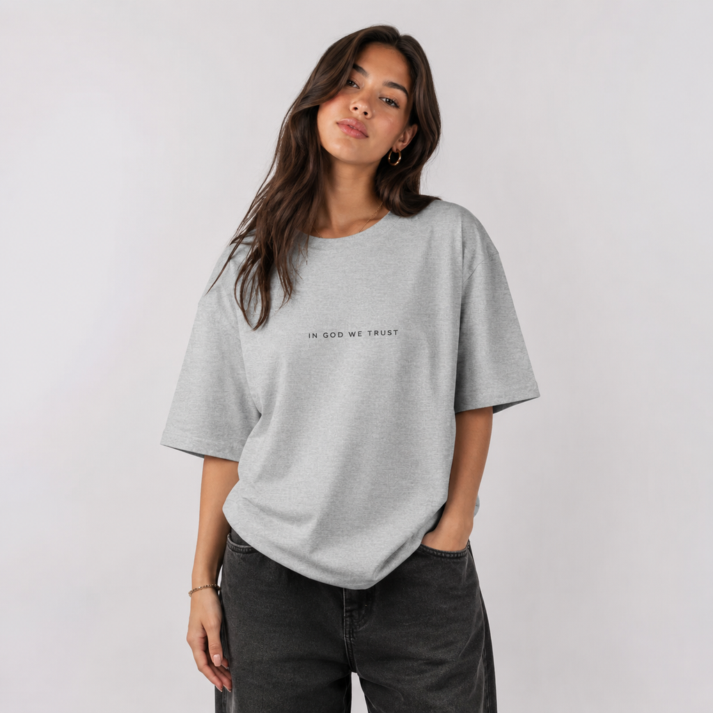 New Mexico All State In God We Trust Unisex Casual Oversized Boxy Tee