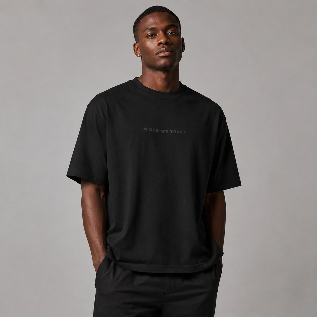 New York All State In God We Trust Unisex Casual Oversized Boxy Tee