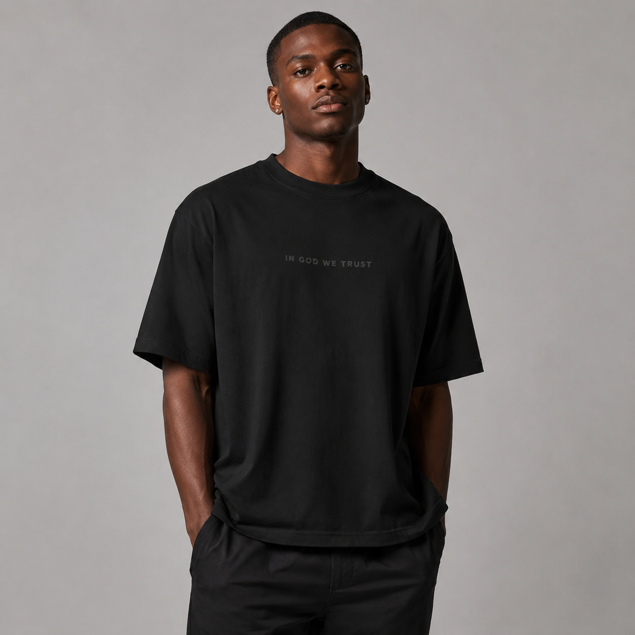 New York All State In God We Trust Unisex Casual Oversized Boxy Tee