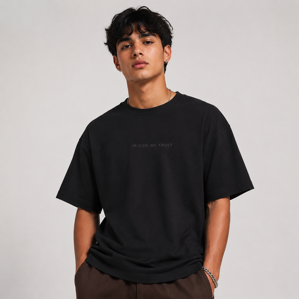 North Carolina All State In God We Trust Unisex Casual Oversized Boxy Tee