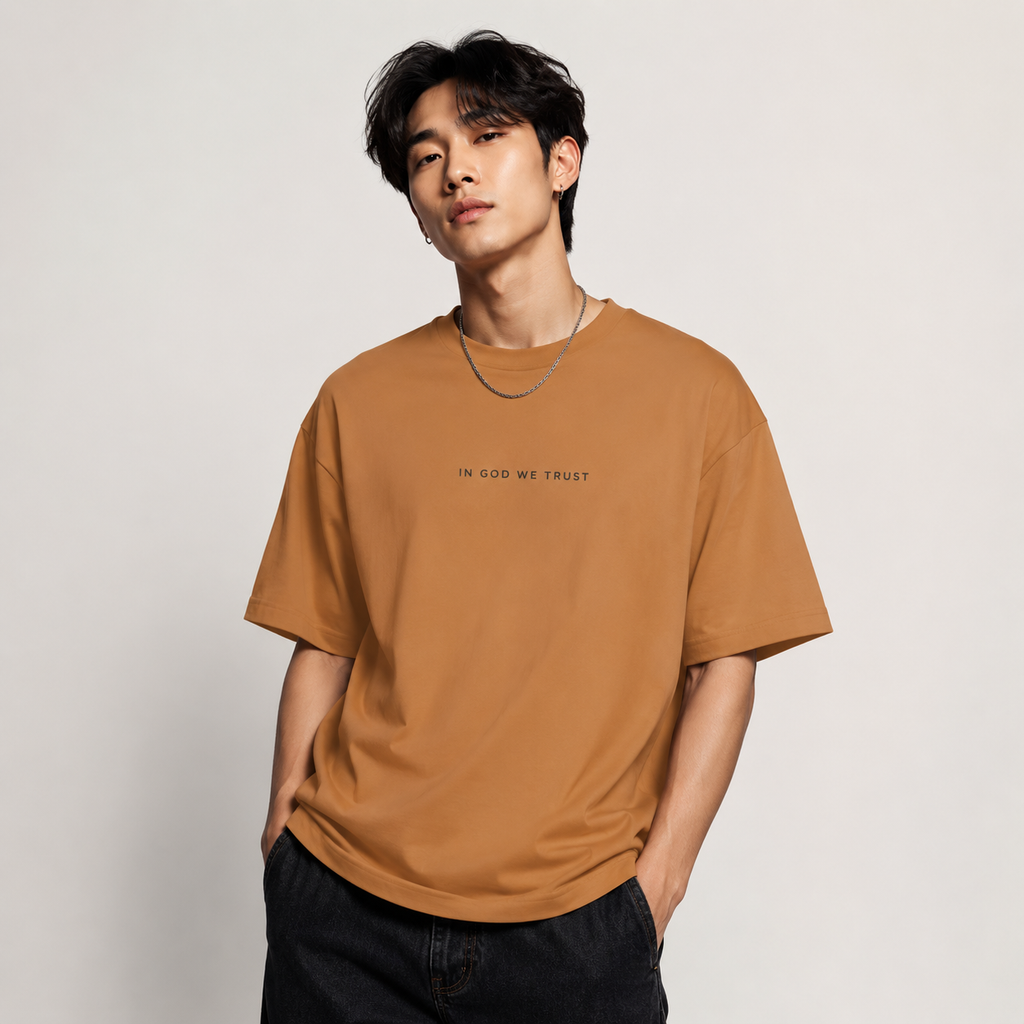 North Dakota All State In God We Trust Unisex Casual Oversized Boxy Tee