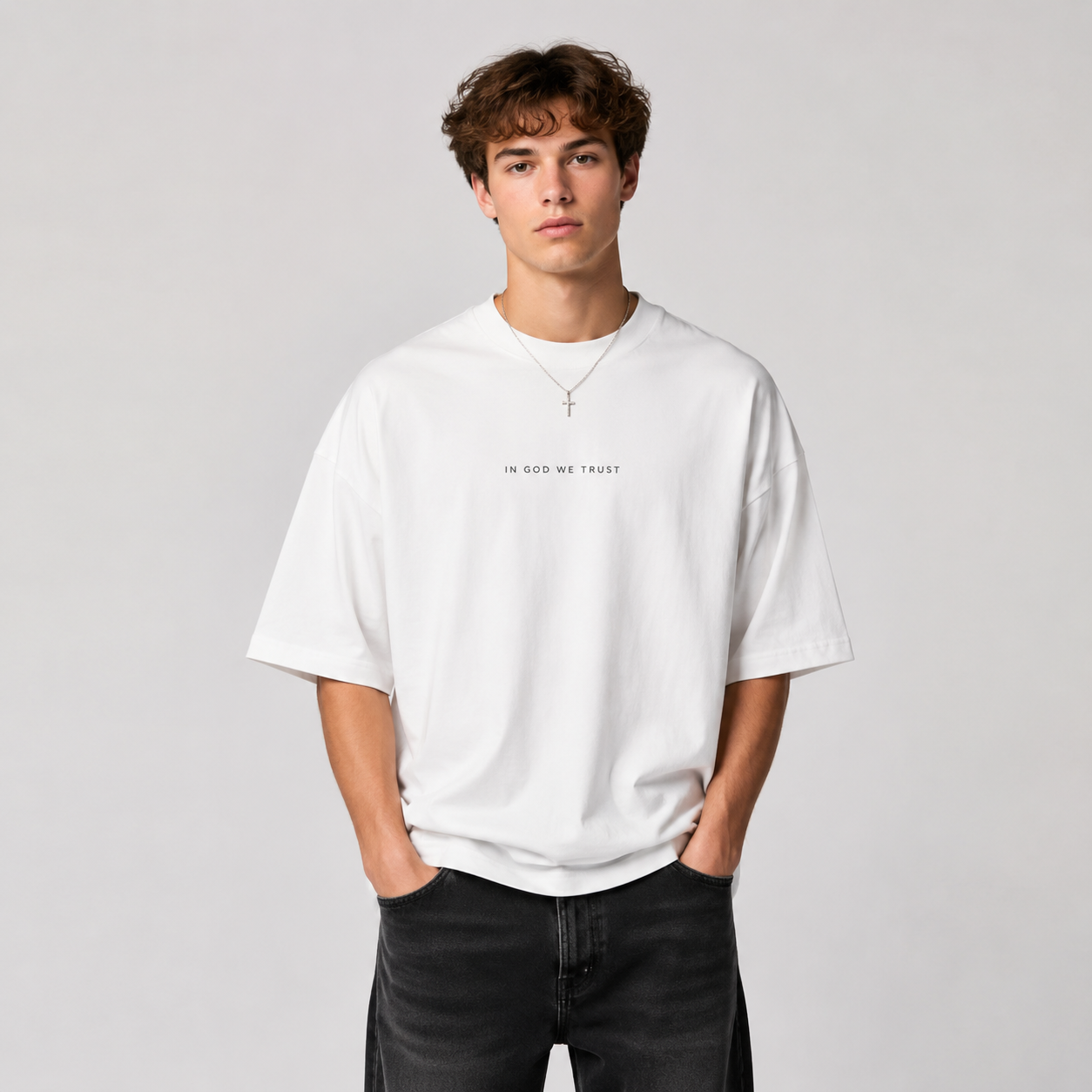 Ohio All State In God We Trust Unisex Casual Oversized Boxy Tee