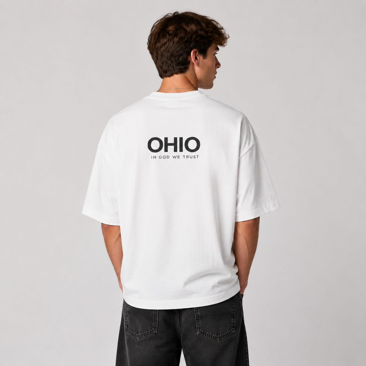 Ohio All State In God We Trust Unisex Casual Oversized Boxy Tee
