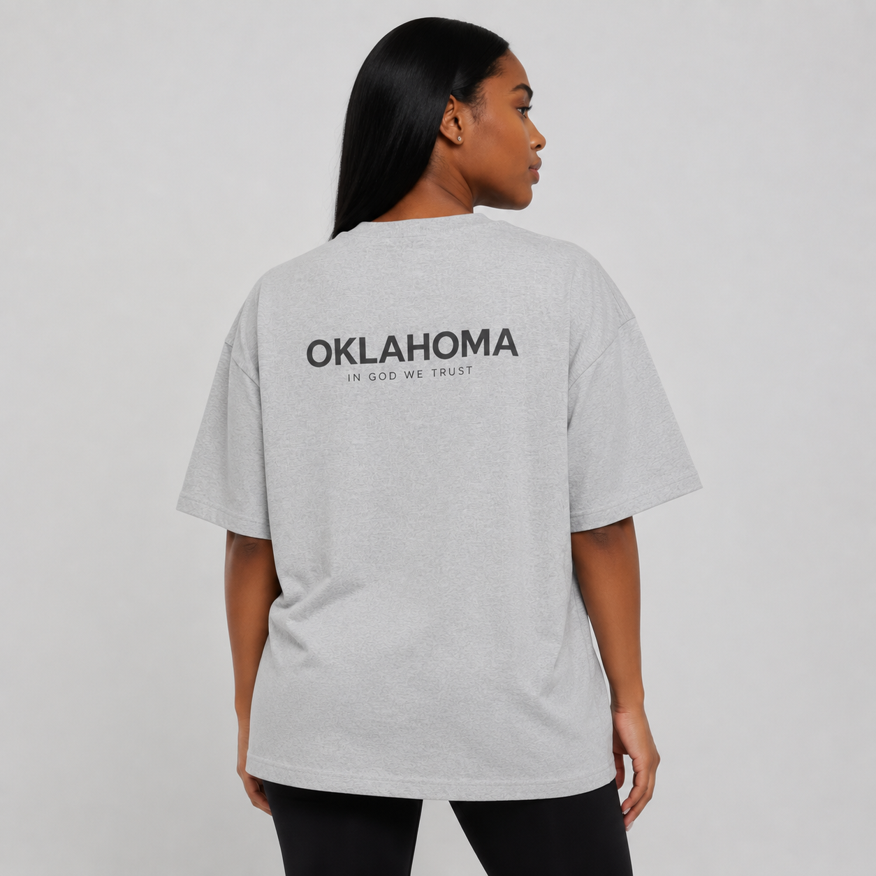 Oklahoma All State In God We Trust Unisex Casual Oversized Boxy Tee