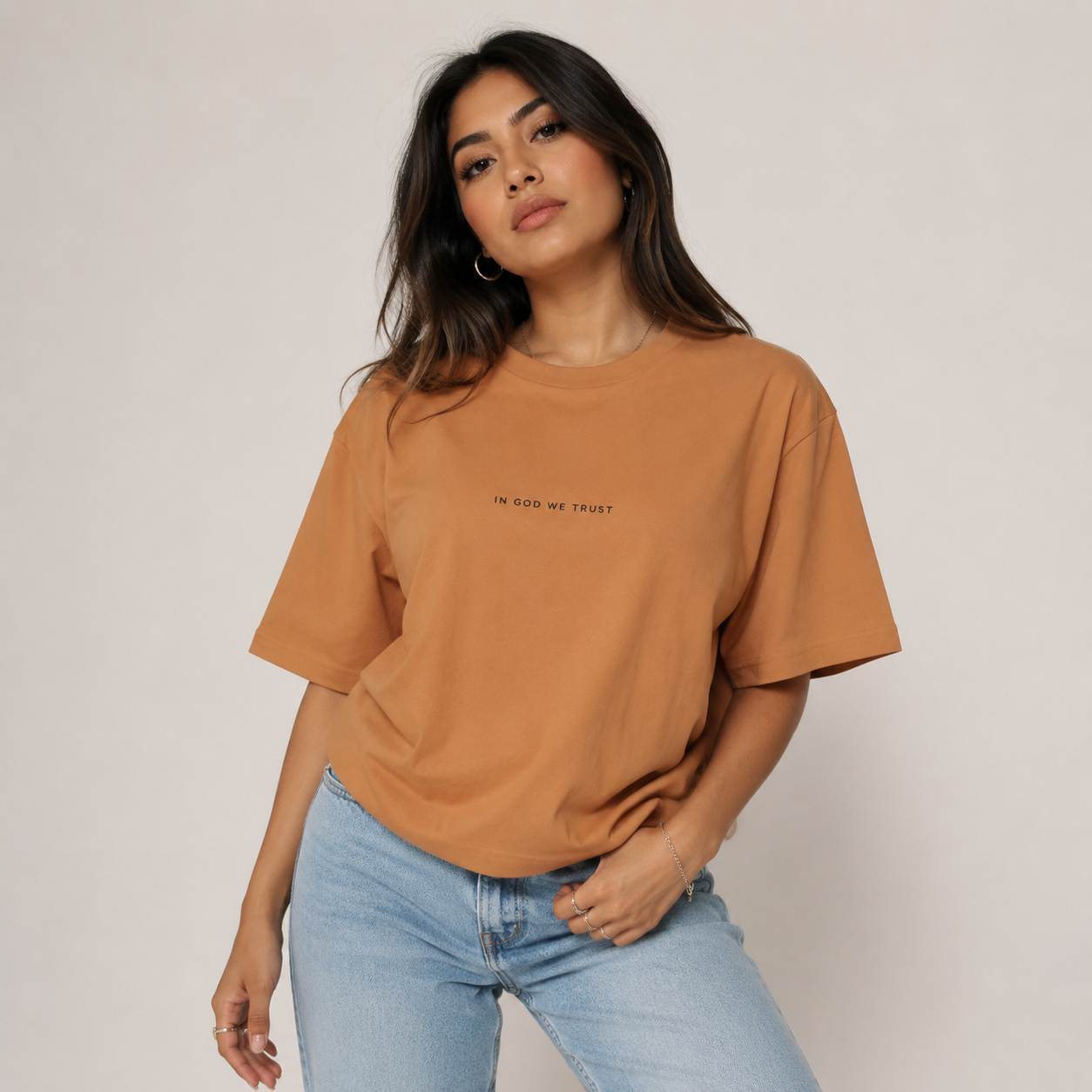Oregon All State In God We Trust Unisex Casual Oversized Boxy Tee