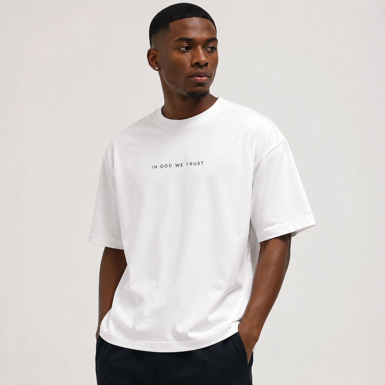 Rhode Island All State In God We Trust Unisex Casual Oversized Boxy Tee