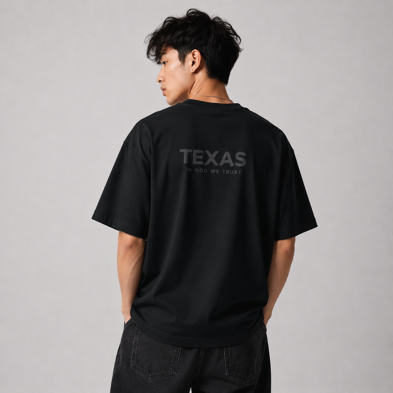 Texas All State In God We Trust Unisex Casual Oversized Boxy Tee