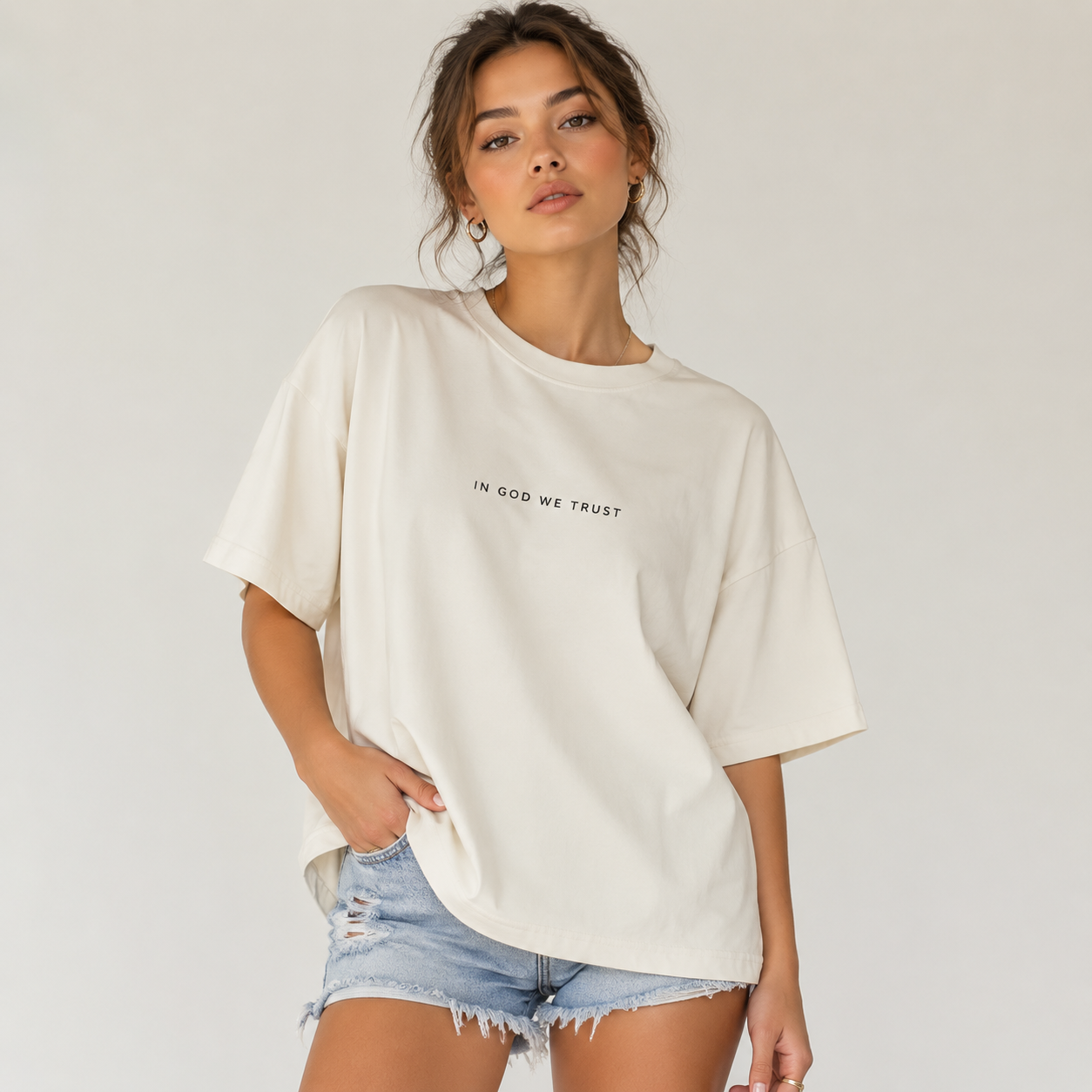 Utah All State In God We Trust Unisex Casual Oversized Boxy Tee