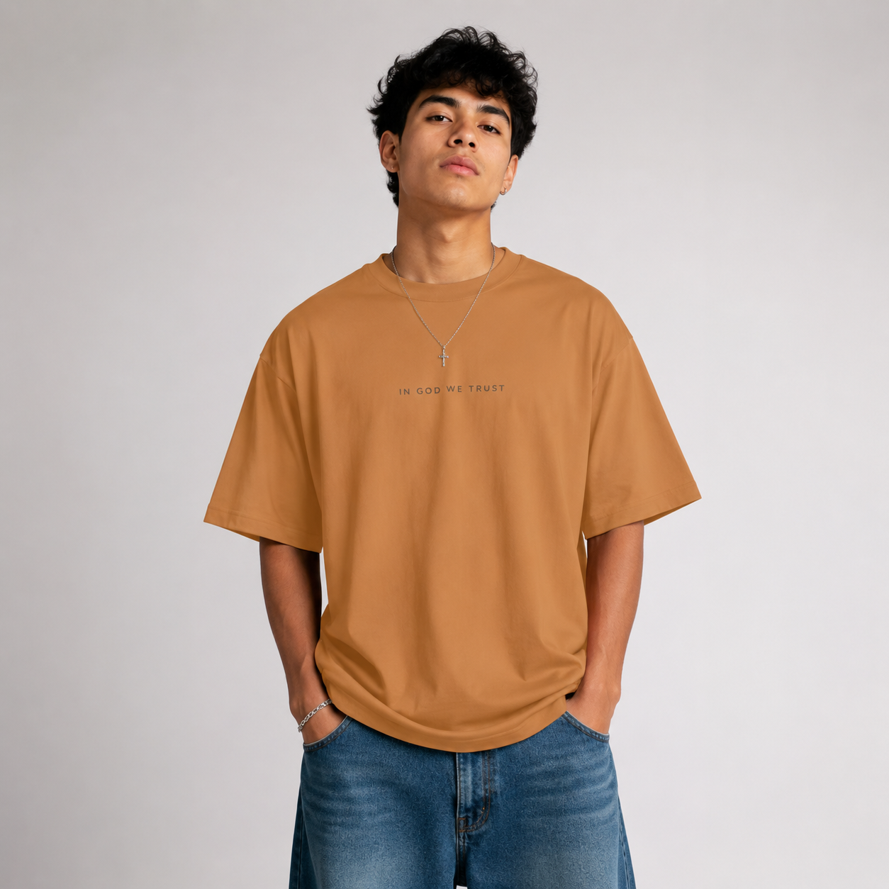 Vermont All State In God We Trust Unisex Casual Oversized Boxy Tee