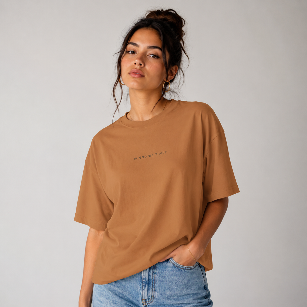 Vermont All State In God We Trust Unisex Casual Oversized Boxy Tee