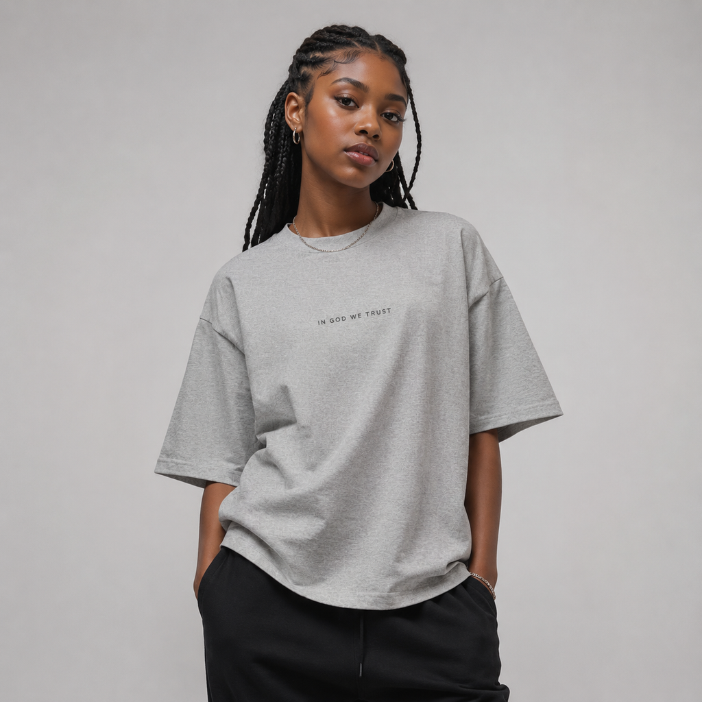 Virginia All State In God We Trust Unisex Casual Oversized Boxy Tee