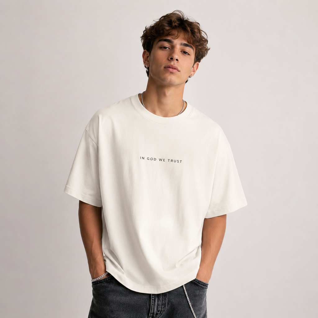 Washington All State In God We Trust Unisex Casual Oversized Boxy Tee