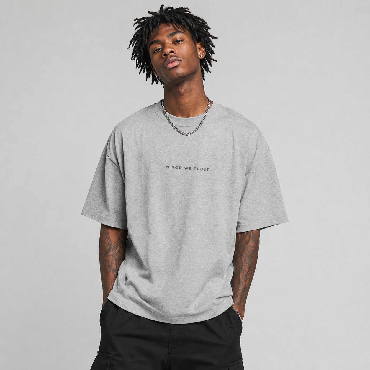 Wyoming All State In God We Trust Unisex Casual Oversized Boxy Tee