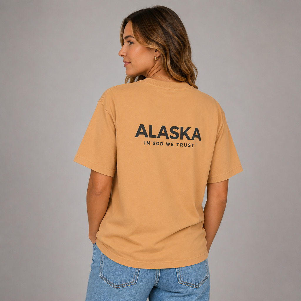 Alaska All State In God We Trust Unisex Max Heavyweight Short Sleeve