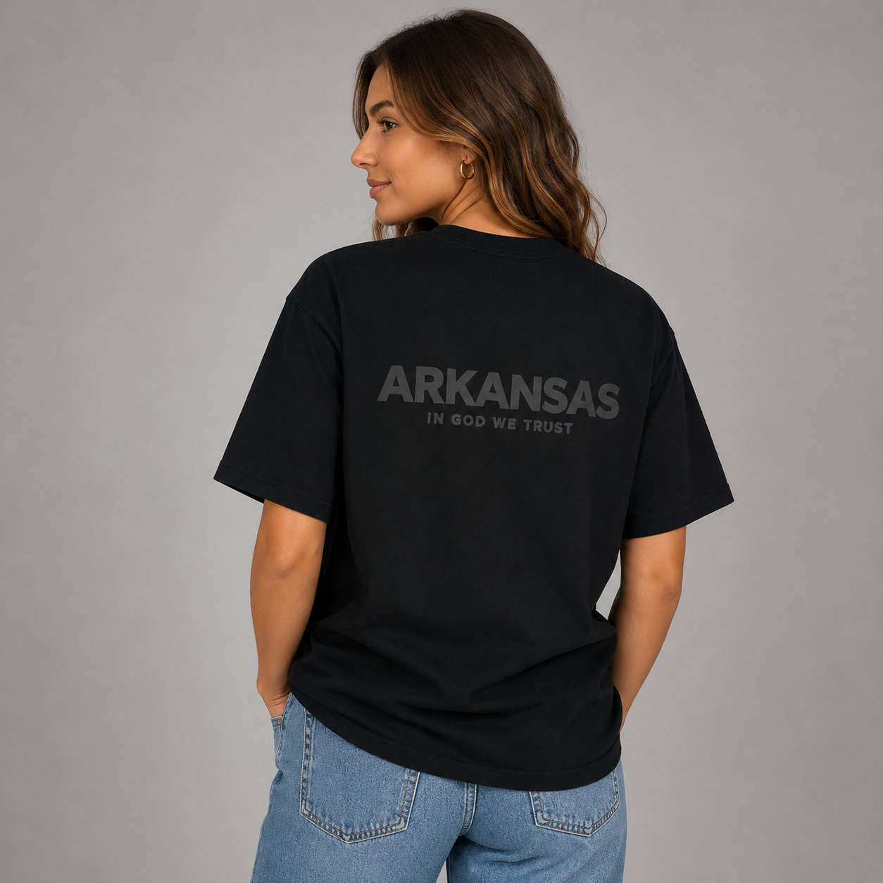 Arkansas All State In God We Trust Unisex Max Heavyweight Short Sleeve