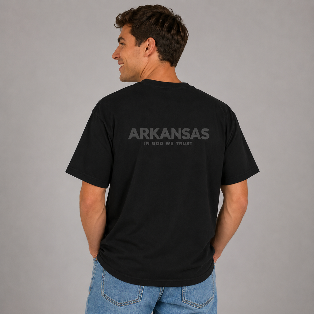 Arkansas All State In God We Trust Unisex Max Heavyweight Short Sleeve