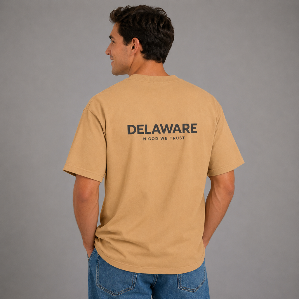 Delaware All State In God We Trust Unisex Max Heavyweight Short Sleeve
