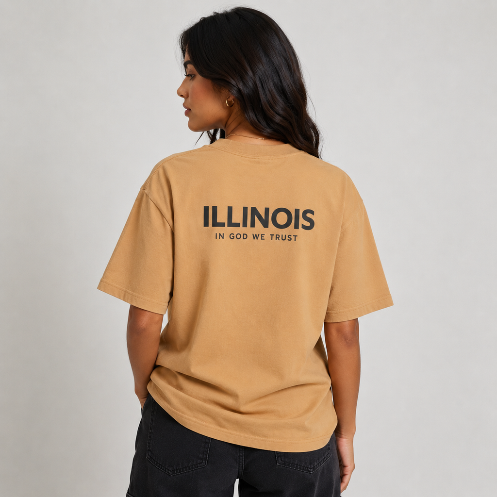 Illinois All State In God We Trust Unisex Max Heavyweight Short Sleeve