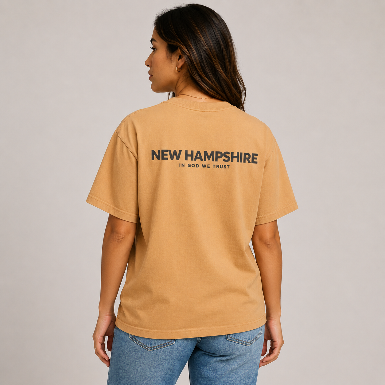 New Hampshire All State In God We Trust Unisex Max Heavyweight Short Sleeve