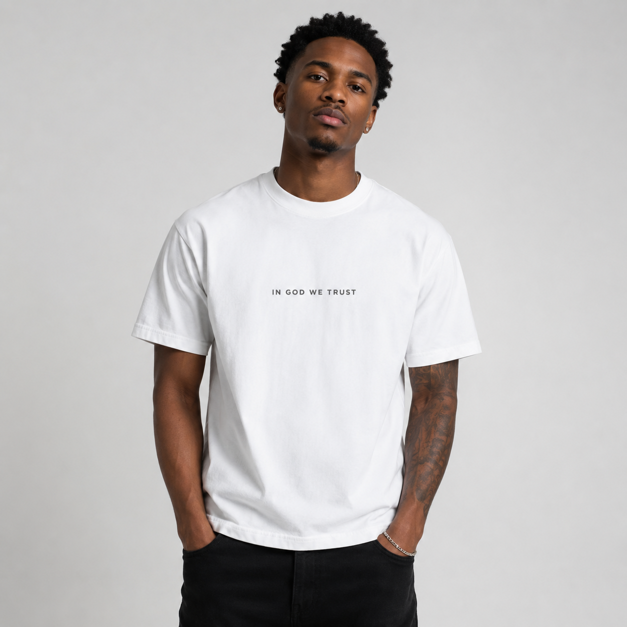 Rhode Island All State In God We Trust Unisex Max Heavyweight Short Sleeve
