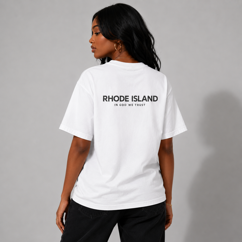 Rhode Island All State In God We Trust Unisex Max Heavyweight Short Sleeve