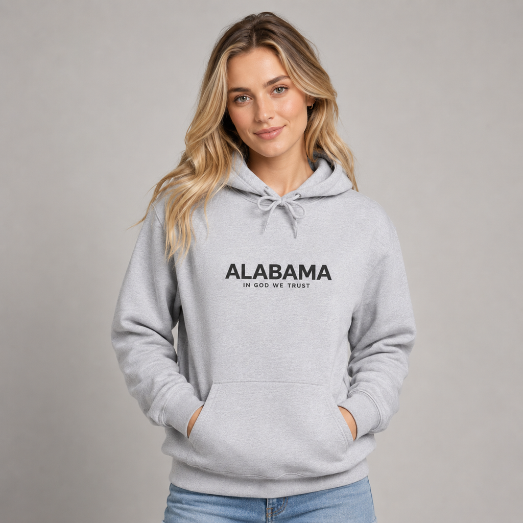 Alabama All State In God We Trust Unisex Hooded Sweatshirt