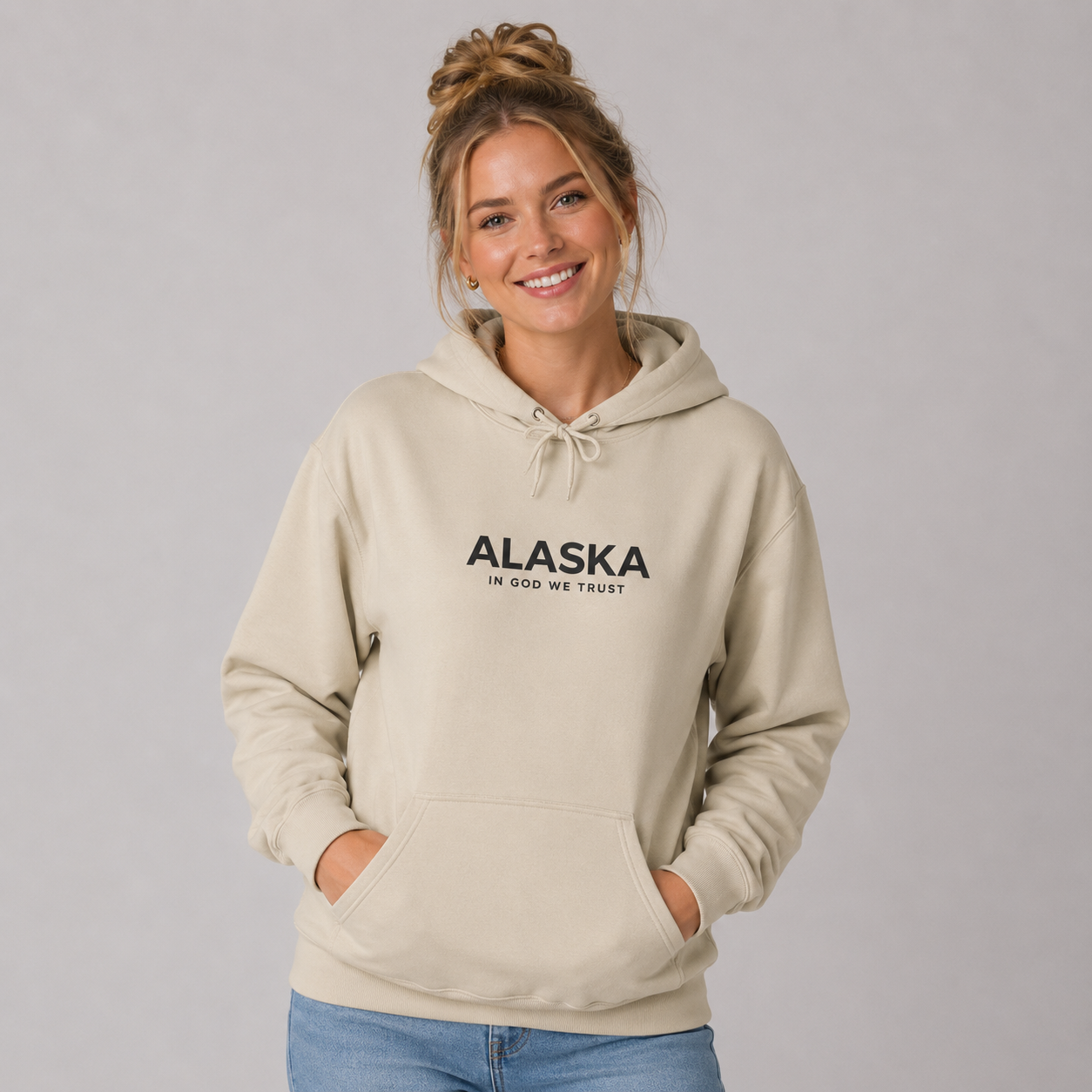 Alaska All State In God We Trust Unisex Hooded Sweatshirt