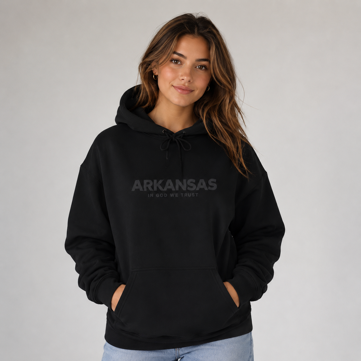 Arkansas All State In God We Trust Unisex Hooded Sweatshirt