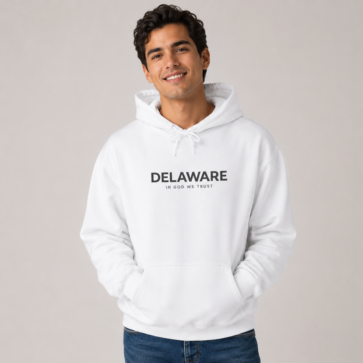 Delaware All State In God We Trust Unisex Hooded Sweatshirt