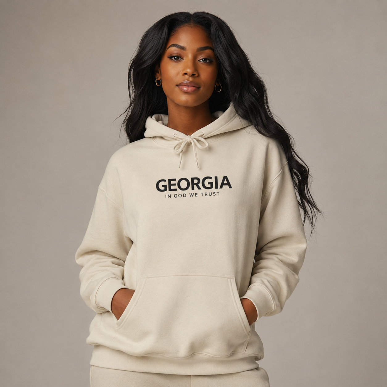 Georgia All State In God We Trust Unisex Hooded Sweatshirt
