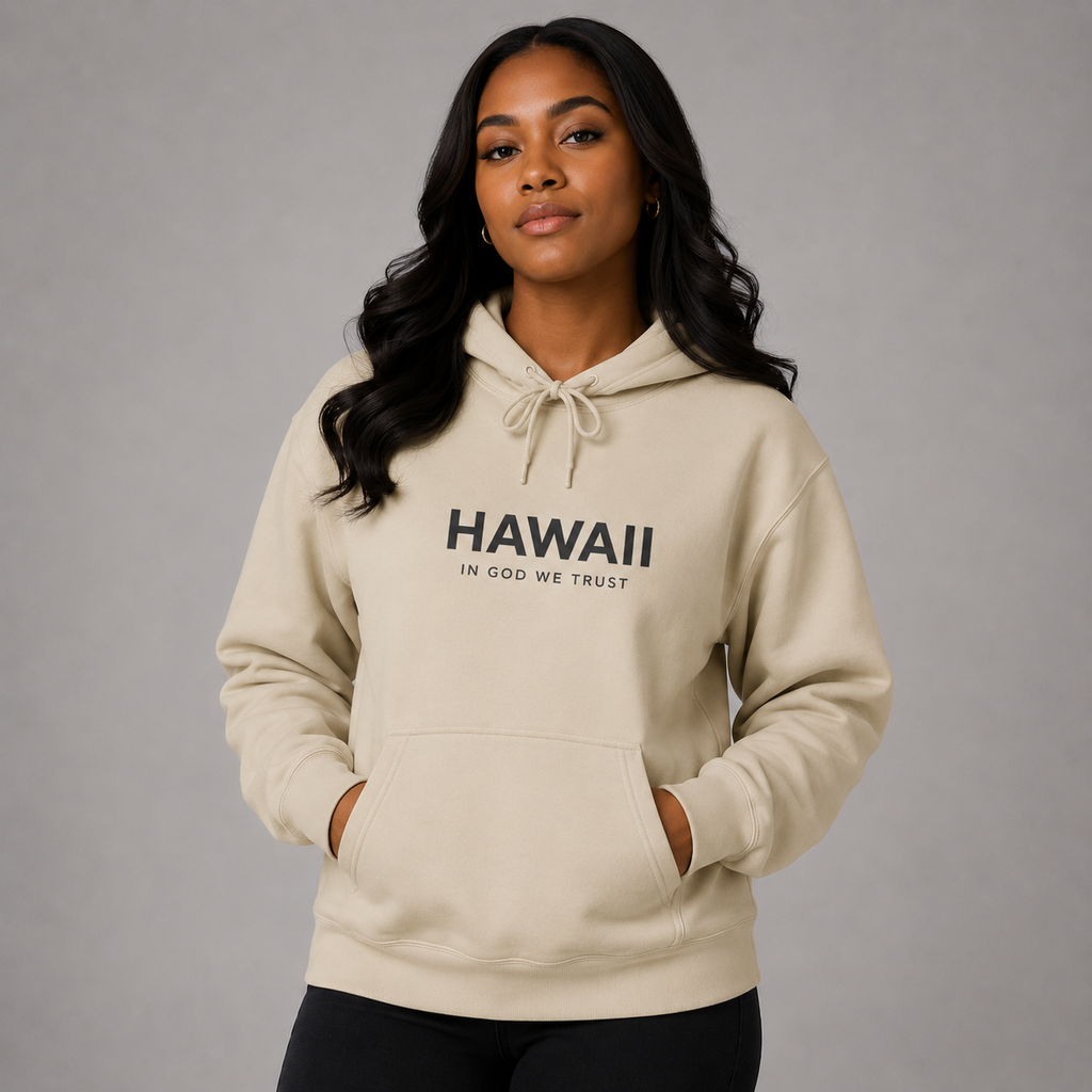 Hawaii All State In God We Trust Unisex Hooded Sweatshirt