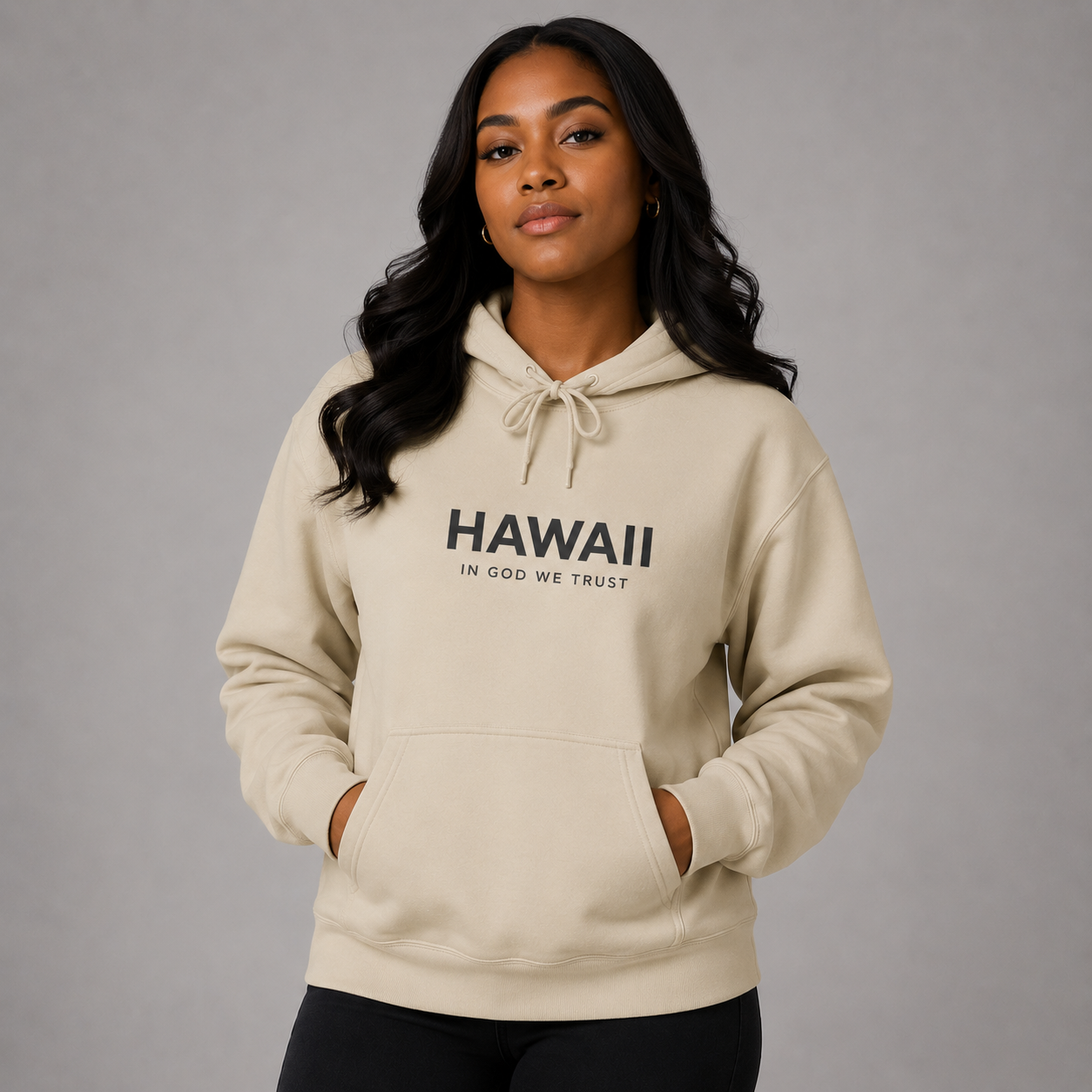 Hawaii All State In God We Trust Unisex Hooded Sweatshirt