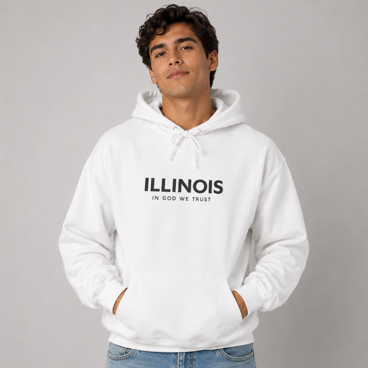 Illinois All State In God We Trust Unisex Hooded Sweatshirt