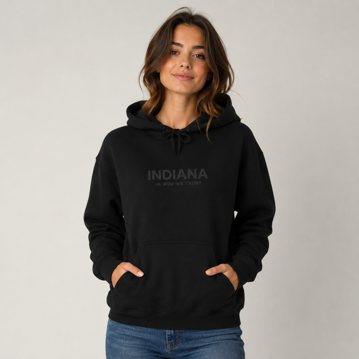 Indiana All State In God We Trust Unisex Hooded Sweatshirt