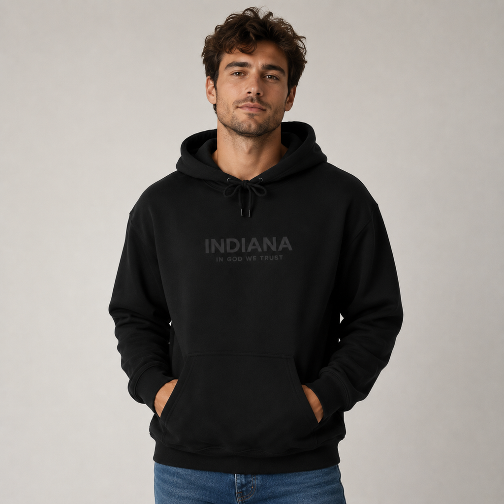 Indiana All State In God We Trust Unisex Hooded Sweatshirt
