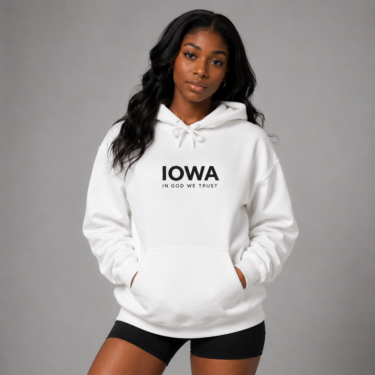 Iowa All State In God We Trust Unisex Hooded Sweatshirt