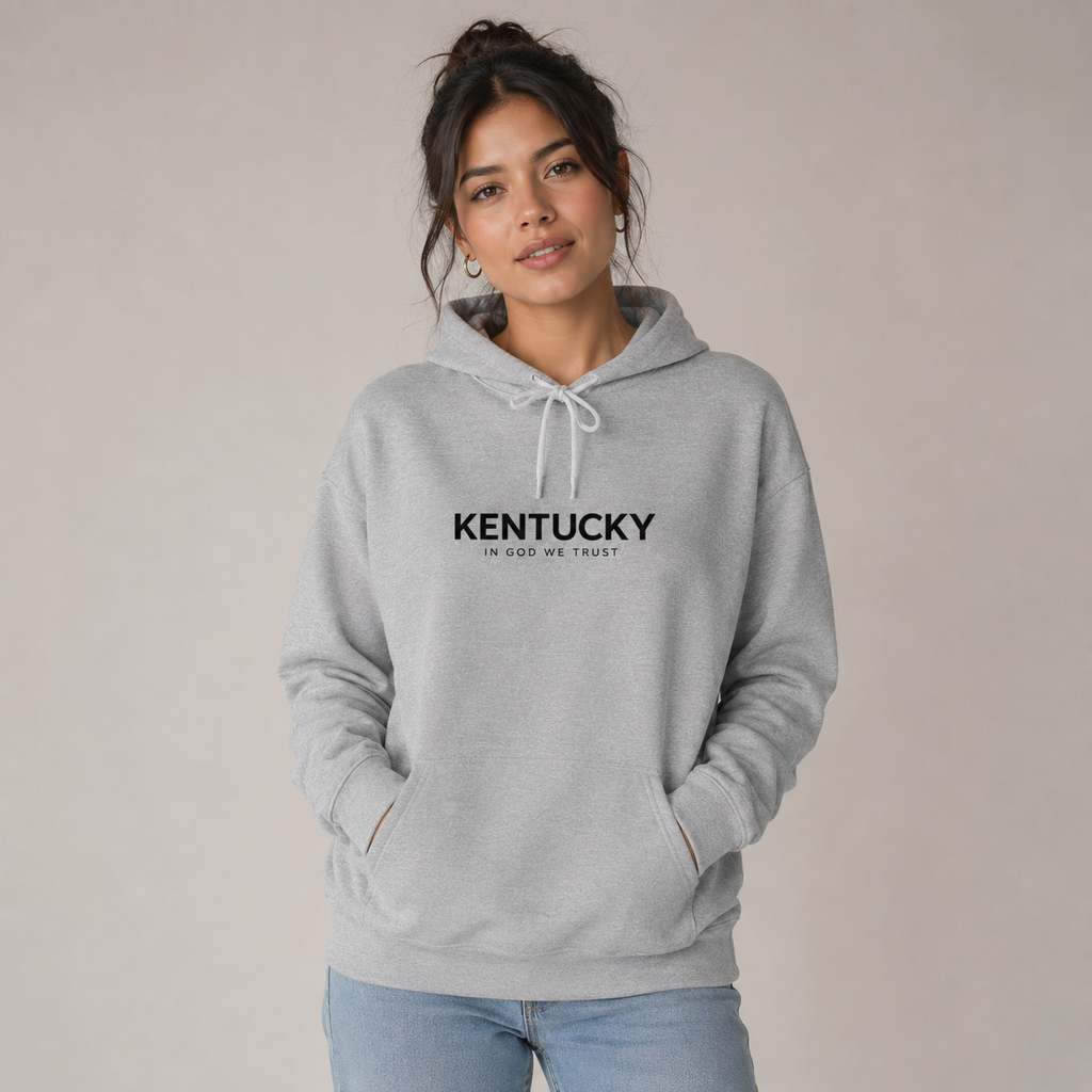 Kentucky All State In God We Trust Unisex Hooded Sweatshirt